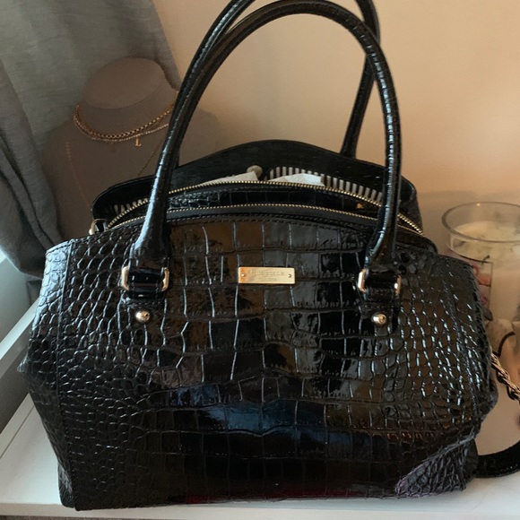 kate spade Handbags - Beautiful black kate spade alligator purse🖤